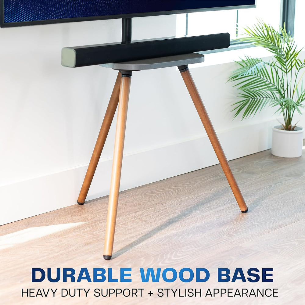 VIVO Easel TV Stand w/Storage Shelf, 43 to 65 inch Screens, STAND-TV65A-S | D...