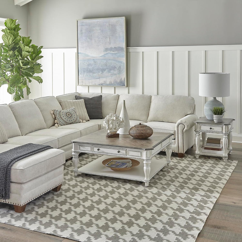 Liberty Furniture Magnolia Manor 3 Piece Living Room Set - Oversized Square C...