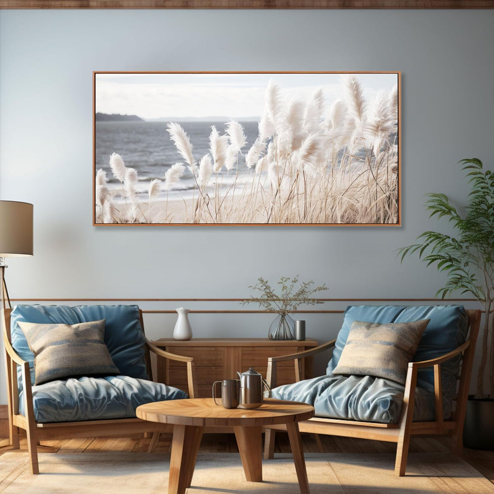 Wall Art Framed Artwork Decor Nature Canvas Art ReedSeascape Wall Decor for B...