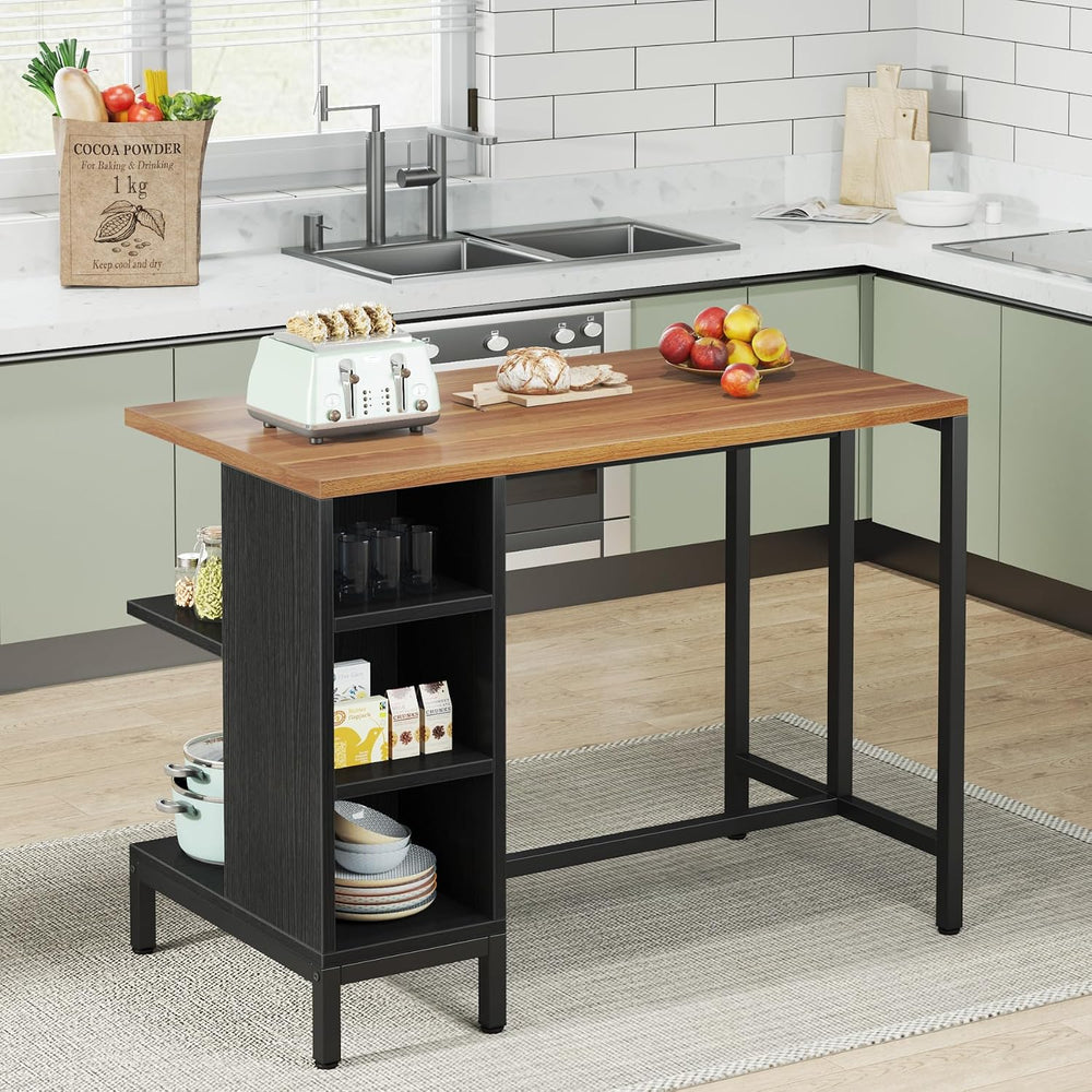 Tribesigns Kitchen Island, 43" Butcher Block Island Table for Kitchen | ...