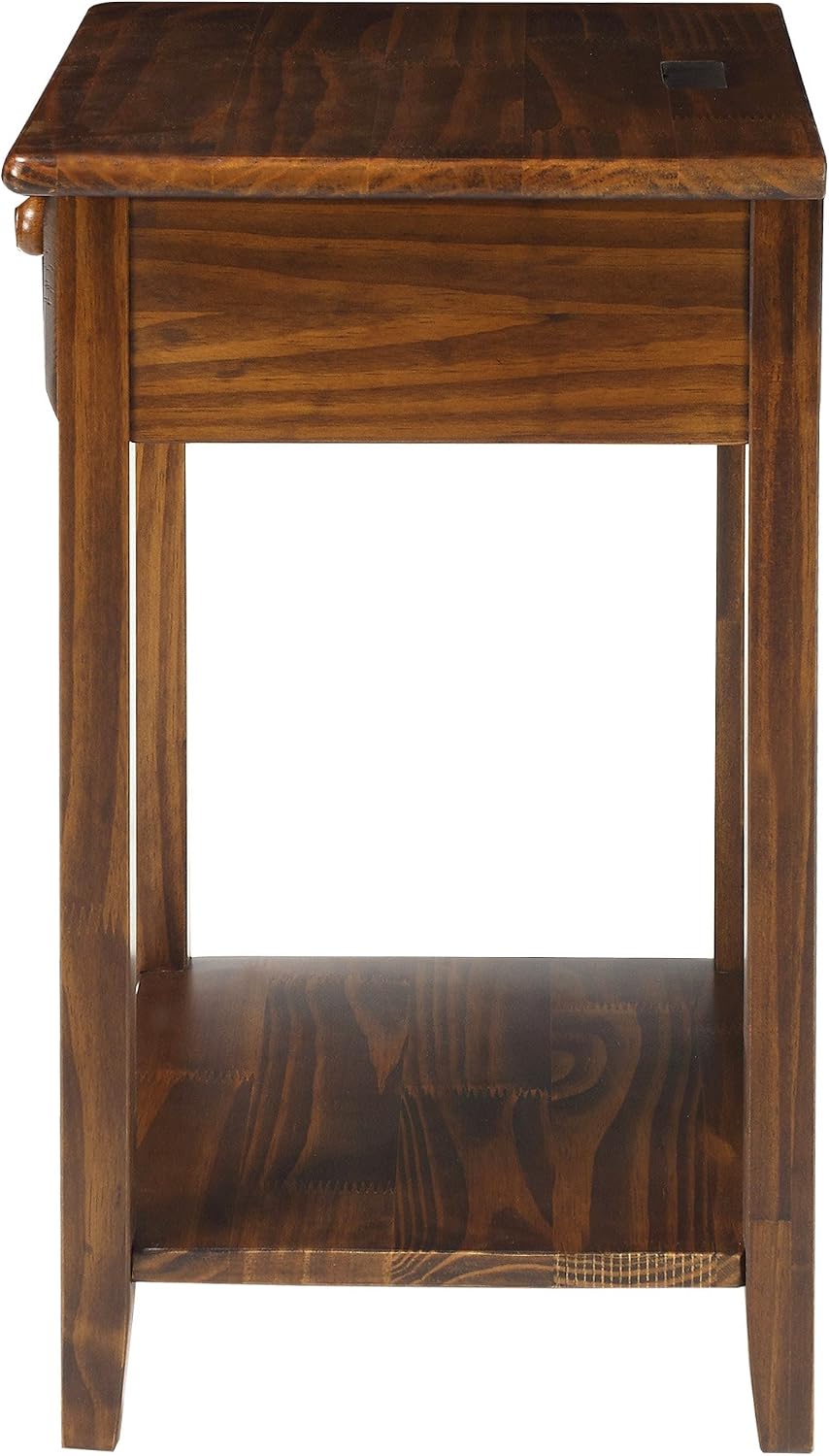 Casual Home Owl Night Stand with USB Port Charging Station and Drawer, 17.5&q...
