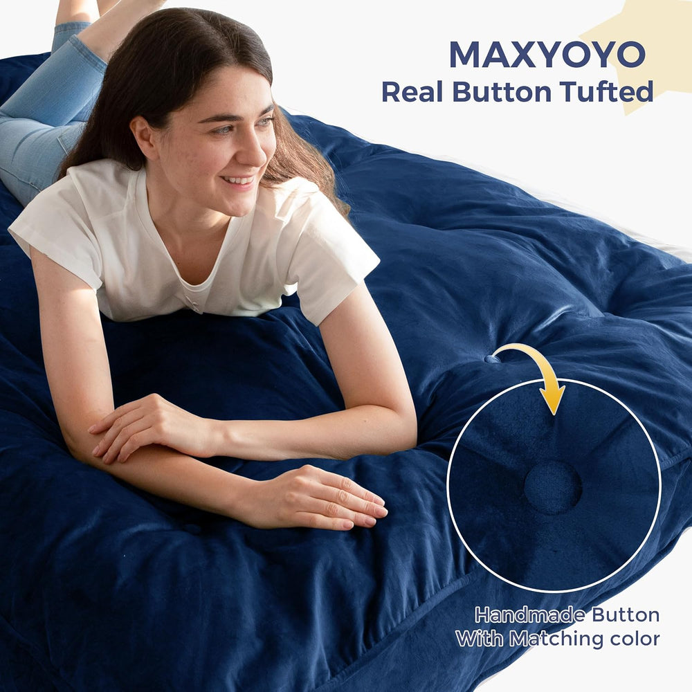 MAXYOYO 6" Futon Mattress Full Size, Tufted Futon Bed (Frame Not Include...