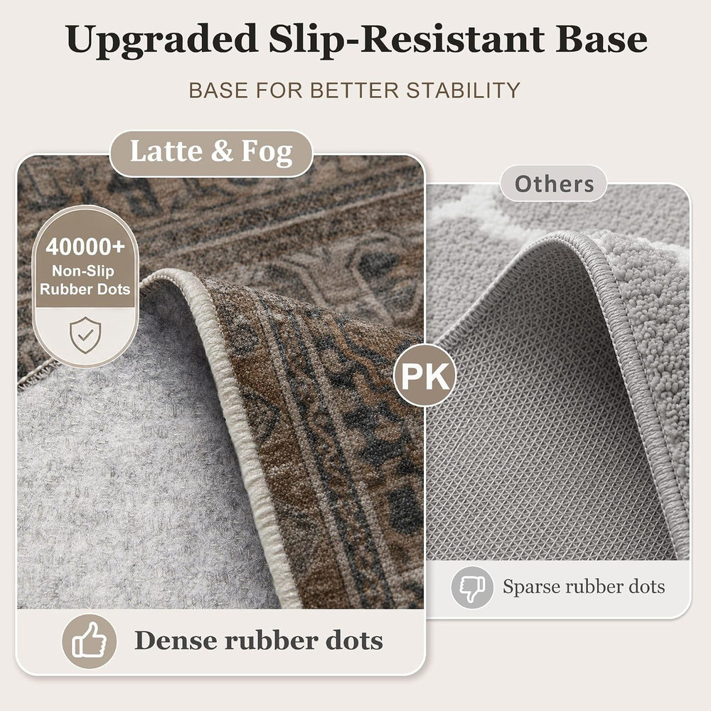5x7 Area Rugs for Living Room Bedroom Vintage Washable Rug