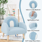 INFANS Kids Sofa, Toddler Armchair with Solid Wooden Frame Anti-Tipping Design Plush Fabric, Upholstered Children Chair for Kindergarten Playroom Preschool, Gift for Boys Girls, Toddler Couch