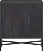 Henn&Hart Brighton Accent Cabinet, 28" Wide, Dark Gray