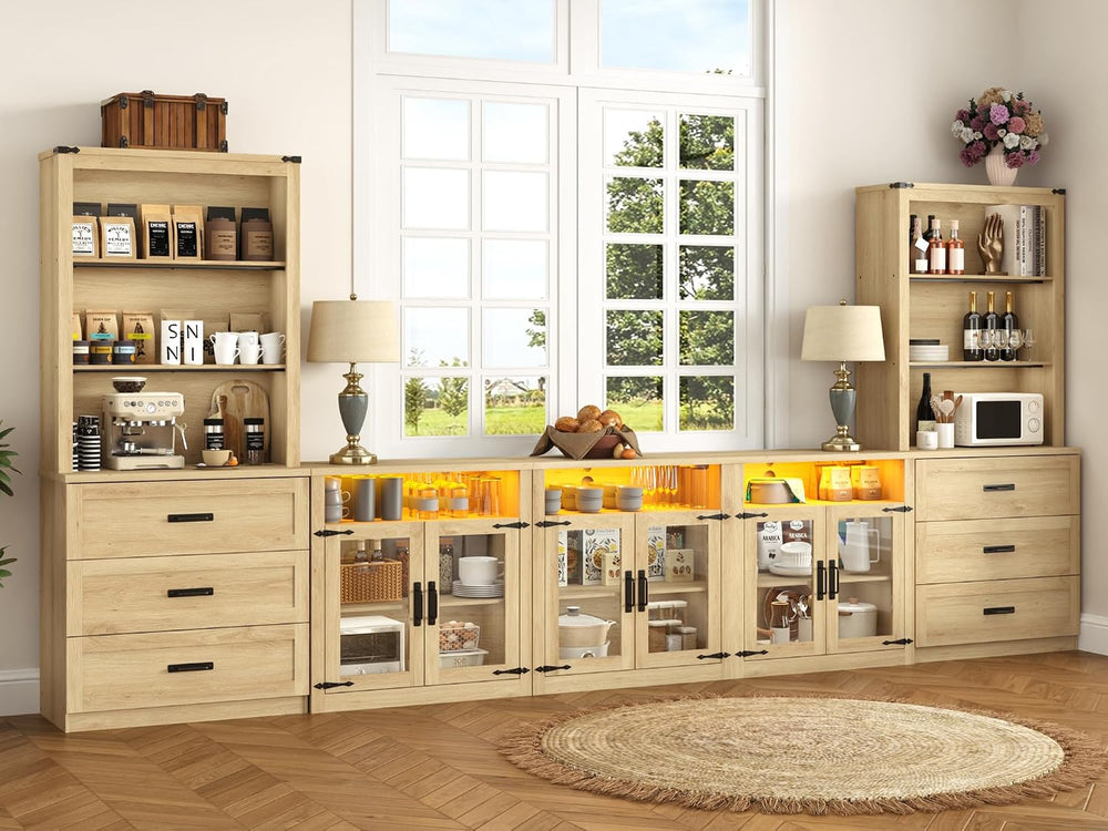 chartustriable 157" W 4-Piece Entertainment Center with Bookshelves for ...