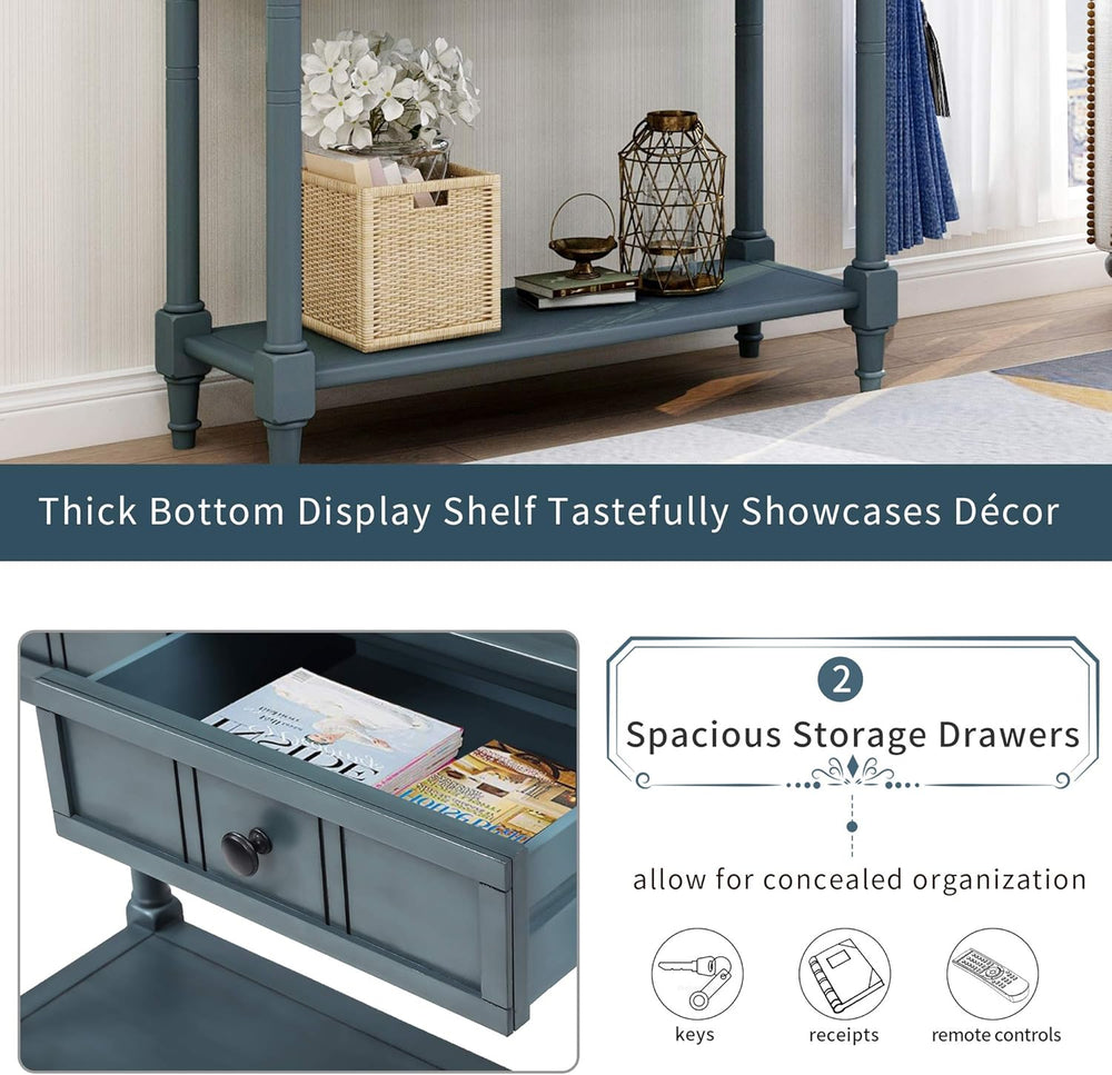 MERITLINE Wood Console Table for Entryway Console Table with Storage Sofa Tab...