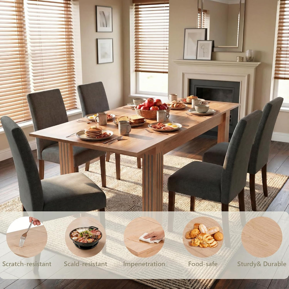 Sannwsg Extendable Table 54"-85", Extendable Dining Table for 4-8, ...