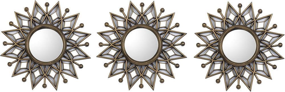 All American Collection New 3 Piece Decorative Mirror Set, Wall Accent Displa...
