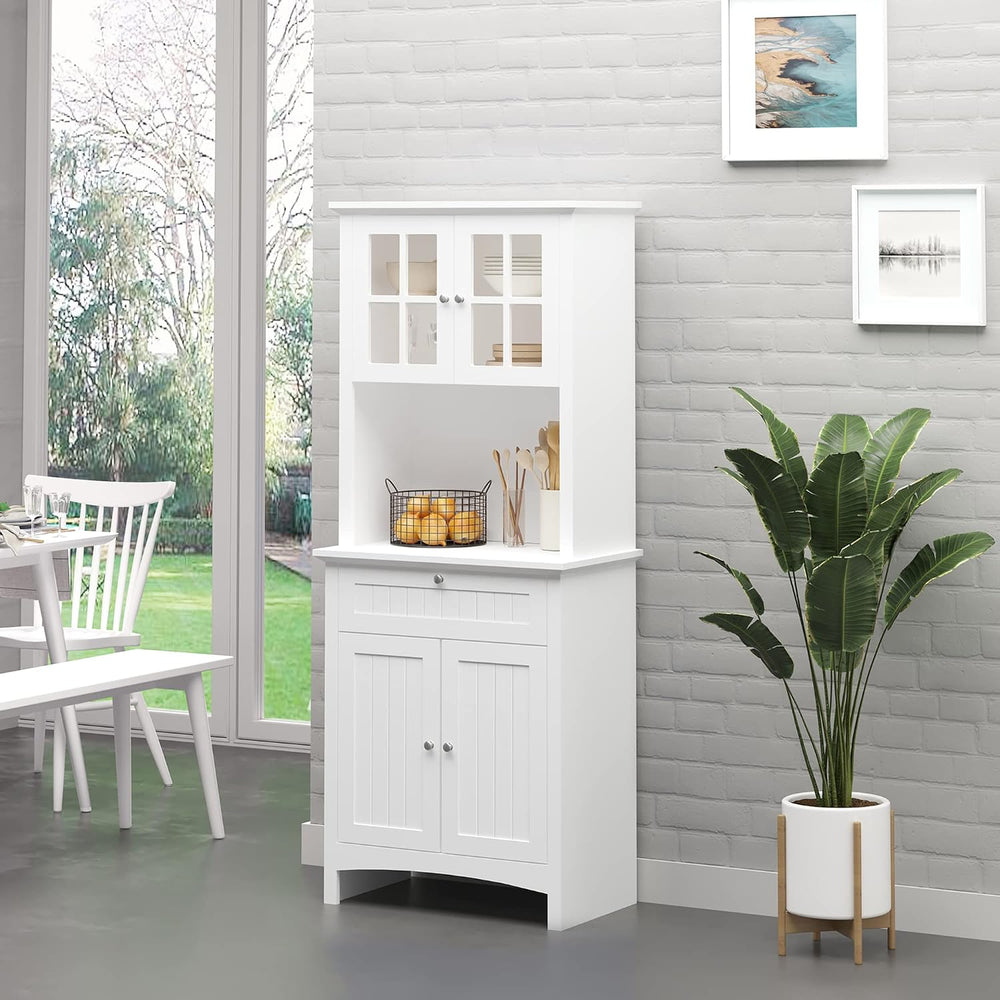 64" Kitchen Pantry Storage Cabinet Buffet Sideboard for Coffee Maker &am...