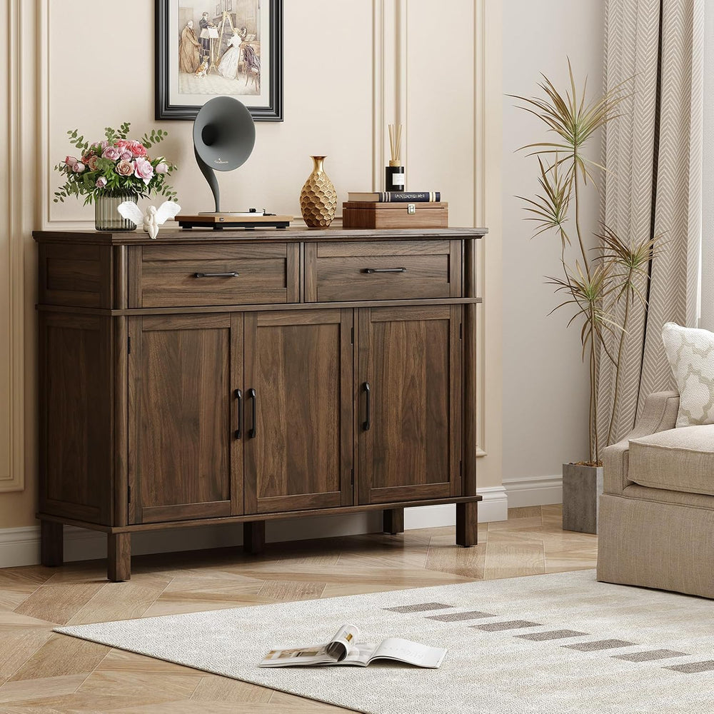 ONBRILL 48 Inch Buffet Cabinet with Storage, Farmhouse Sideboard Buffet w/2 D...