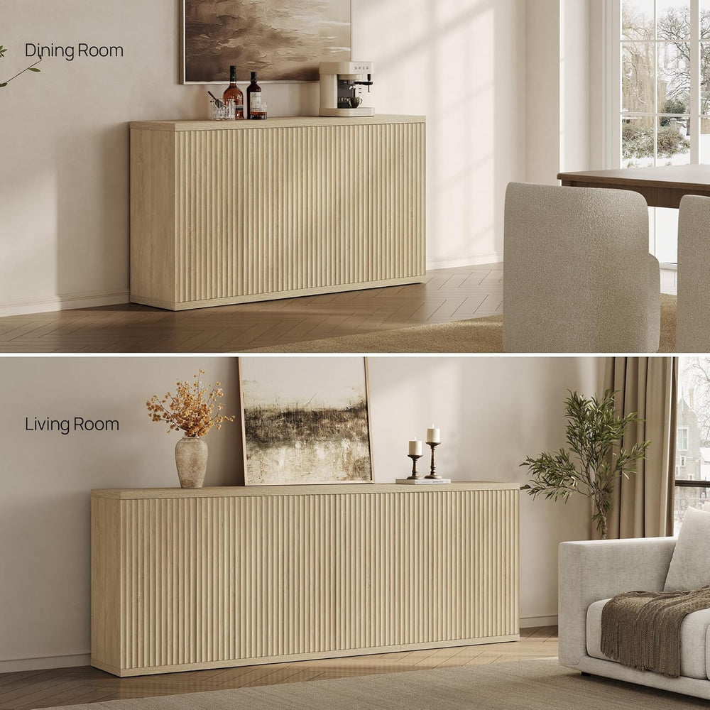 SICOTAS Buffet Cabinet with Storage Accent Sideboard Modern Credenza with Doo...