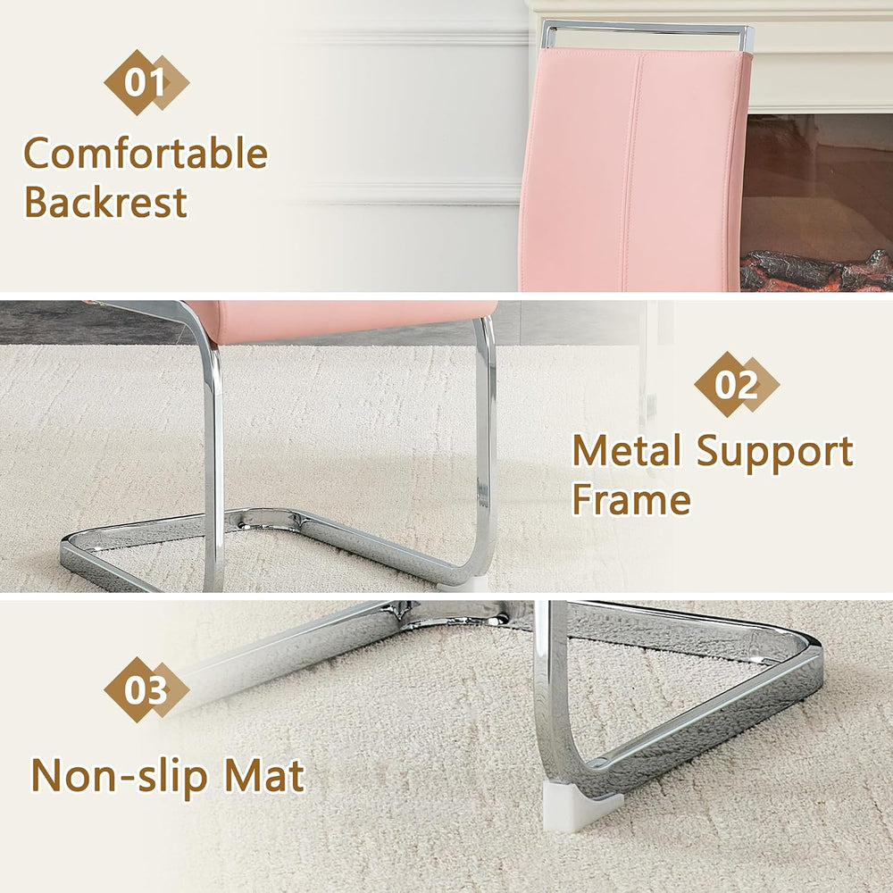 Baysitone Modern Dining Chairs Set of 2, Side Dining Room Chairs, High Back K...
