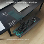 EUREKA ERGONOMIC Height Adjustable Mouse & Keyboard Tray Under Desk, 28x10'' Large Slide Out Swivel Tilt Computer Keyboard Drawer with Mouse Pad for Gaming Home Office Desk, Dual Mount