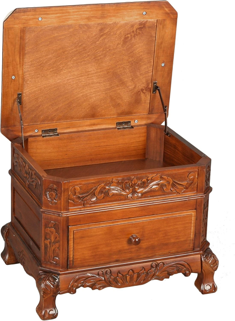 Carved Wood Furniture Vanity Stool