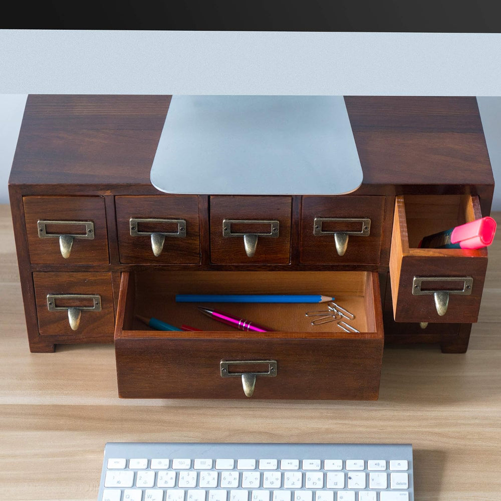 Label Holder Organizer Traditional Medicine Cabinet - Desktop Wide & Smal...