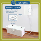 Power Strip Cover and Outlet Cover Box - Effectively Baby Proofs Power Strip on Floor or Wall, Protects Small Hands & Fingers, Cover Box and Outlet Cover Box