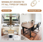 Zesthouse Natural Rattan Dining Chairs Set of 4, Modern Kitchen Chairs with Solid Wood Back for Dining Room Living Room, Mid Century Breuer Design Inspired, Upholstered Boule Fabric, Black