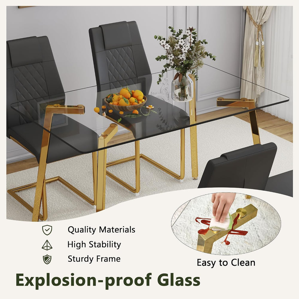 NicBex Dining Room Table Modern 51" Rectangular Dining Table for 6 with ...