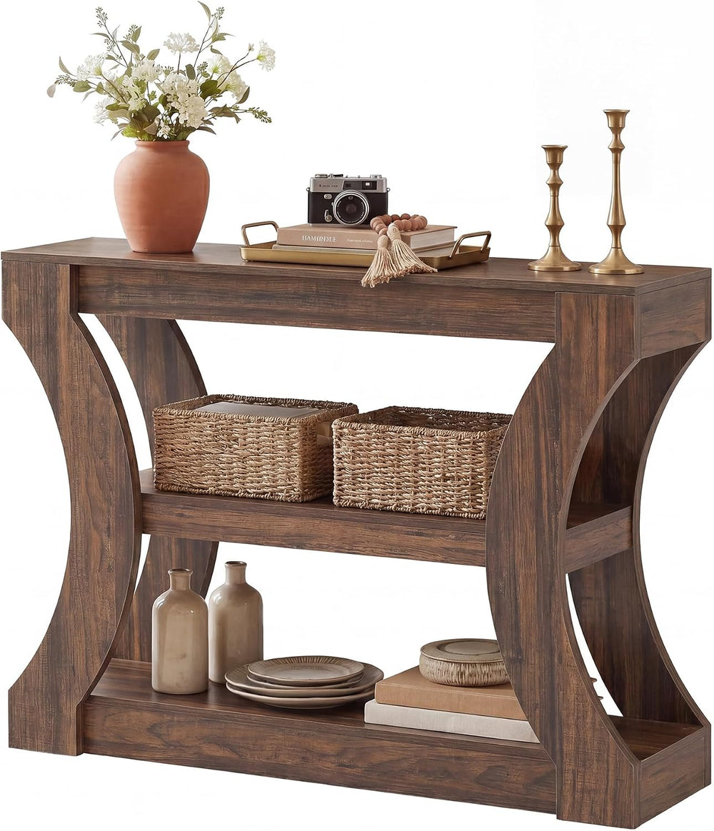 LITTLE TREE 41" Small Console Table for Entryway with Storage | Narrow S...