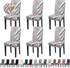 Dining Room Chair Covers - Stretch Kitchen/Dining Room Set of 6 - Removable Washable Slipcovers for Home, Hotel, Banquet