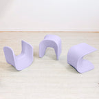 ECR4Kids Wave Seat Perch Stool, 14in - 15.1in Seat Height, Flexible Seating, Light Purple, 2-Pack