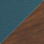 Signature Design by Ashley Lyncott Contemporary Dining Room Upholstered Side Chair with Foam Cushion, 2 Count, Blue & Brown