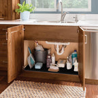 Under Sink Mat, 14"x22" Under Sink Mats for Kitchen, Silicone Waterproof Under Sink Liner, Sink Cabinet Organizer Tray with Drain Hole