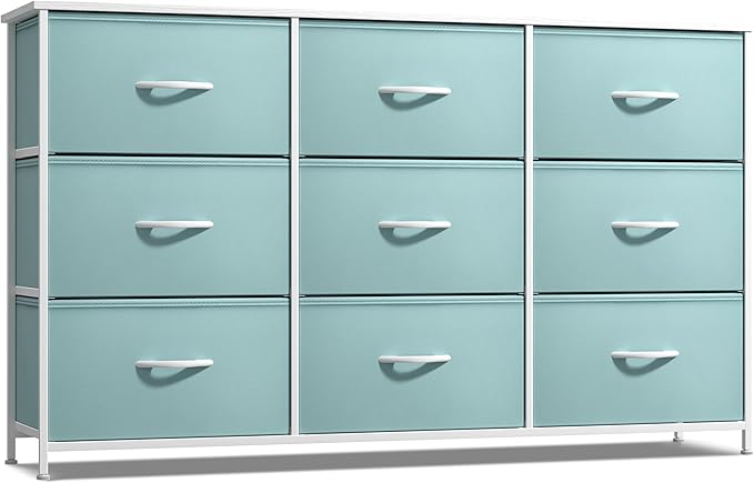 Sorbus Kids Dresser with 9 Drawers - Storage Unit Organizer Chest for Clothes - Bedroom, Kids Room, Nursery, & Closet