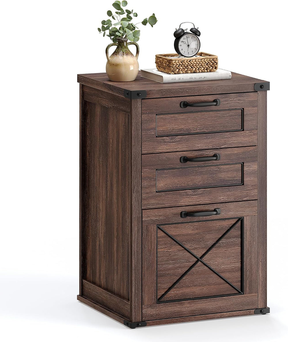 VASAGLE File Cabinet with 3 Drawers, Printer Stand, Fit A4 Letter Size | Hang...