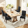Wooden Dining Chairs Set of 4, Dining Room Chairs with Wood Legs, Cloud-Like Cushion & Reinforcement Structure Design for Kitchen/Living Room/Restaurant, Easy Assembly