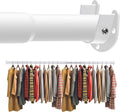 Closet Rod 50-99 Inches, Adjustable Heavy Duty Metal White Closet Rods for Hanging Clothes 1.3 Inches Diameter for Wardrobes Laundry