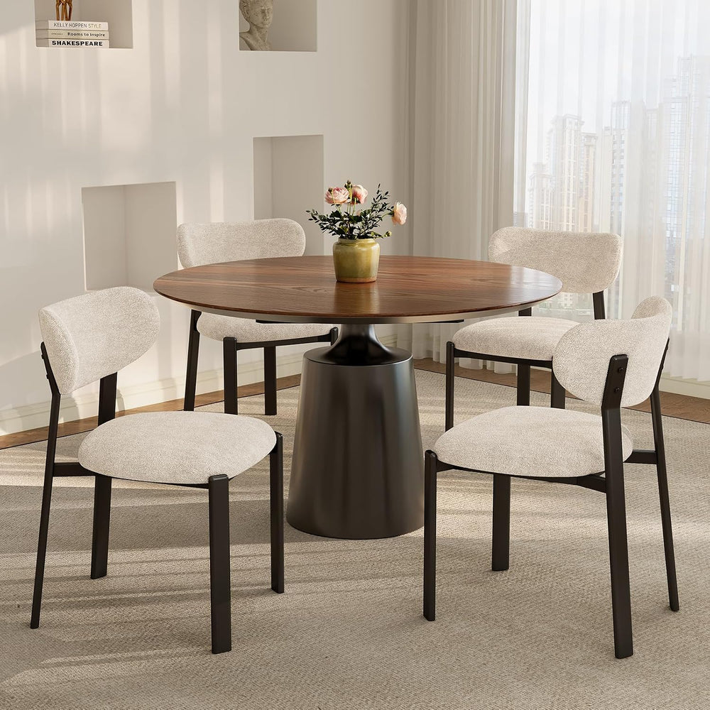 450LBS Dining Chairs Set of 4, Modern Upholstered Fabric Kitchen Chairs