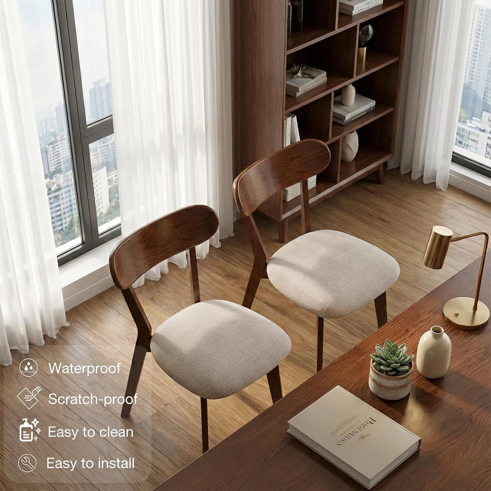 100% Solid Oak Wood Dining Room Chairs - Practical Kitchen Chairs - Wood Chai...
