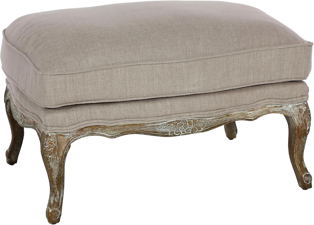 Lexicon Parlier Show Wood Ottoman - Rectangle Ottoman Pouf Foot Rest, Floral ...