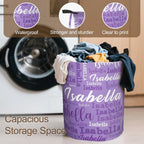 Custom Name Laundry Hamper, Personalized Laundry Baskets with Name for Boys Girls Women Men, Customized Collapsible Dirty Clothes Hamper Easy Storage Gifts for Bedroom Bathroom Living Room