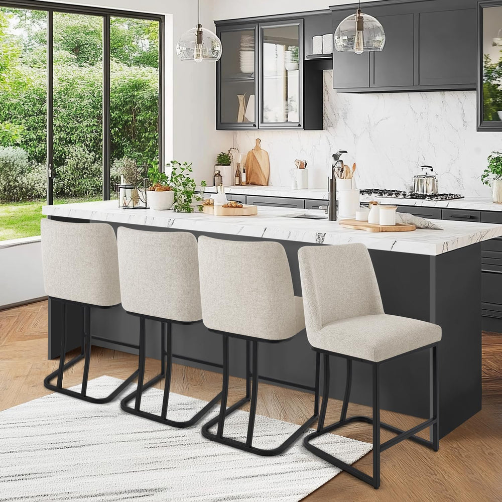Counter Height Bar Stools Set of 4, 24 Inch Seat Height Bar Chairs for Kitche...
