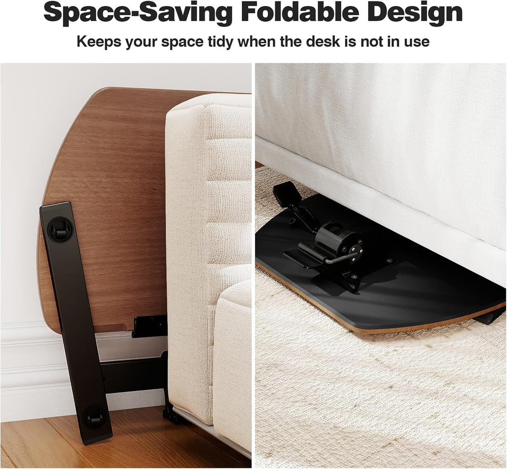 Folding Standing Desk with Wheels: No-Assembly, Height Adjustable