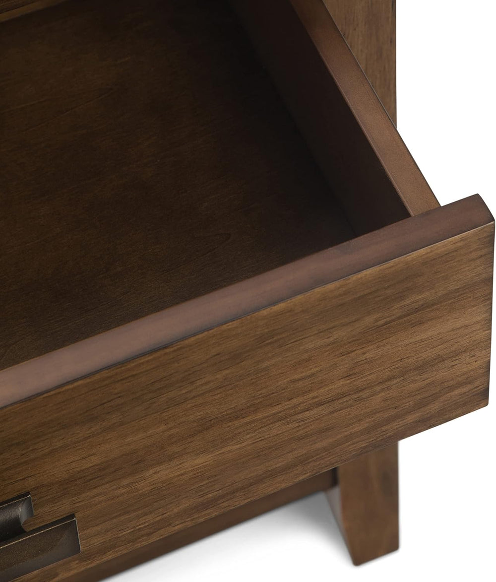 SIMPLIHOME Artisan Solid Wood 24 inch Wide Transitional-Style Bedside Nightst...