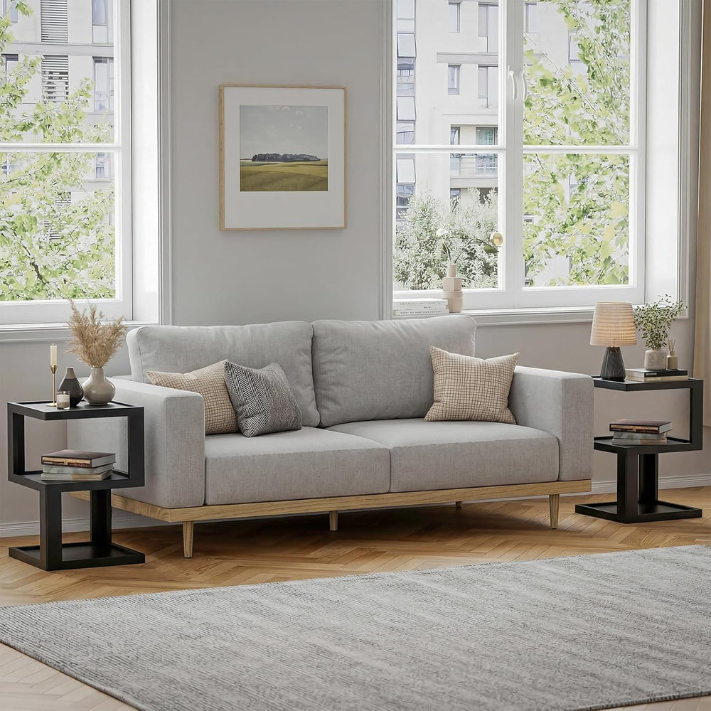Small Side Table for Living Room, Wood Modern End Table Nightstand for Bedroo...