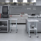 AmGood 24" Long x 24" Deep Stainless Steel Table with Casters