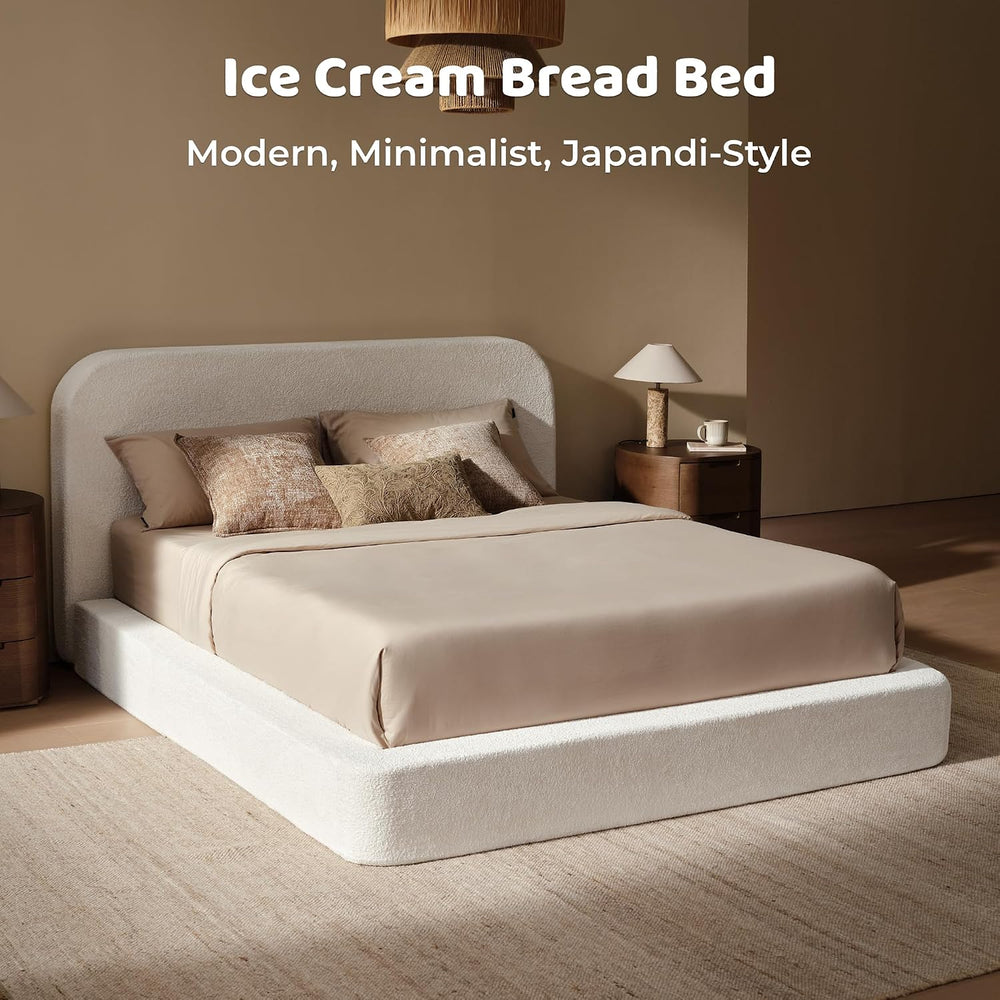 RECCI Airframe Bread Queen Curved Cloud Platform Bed Frame