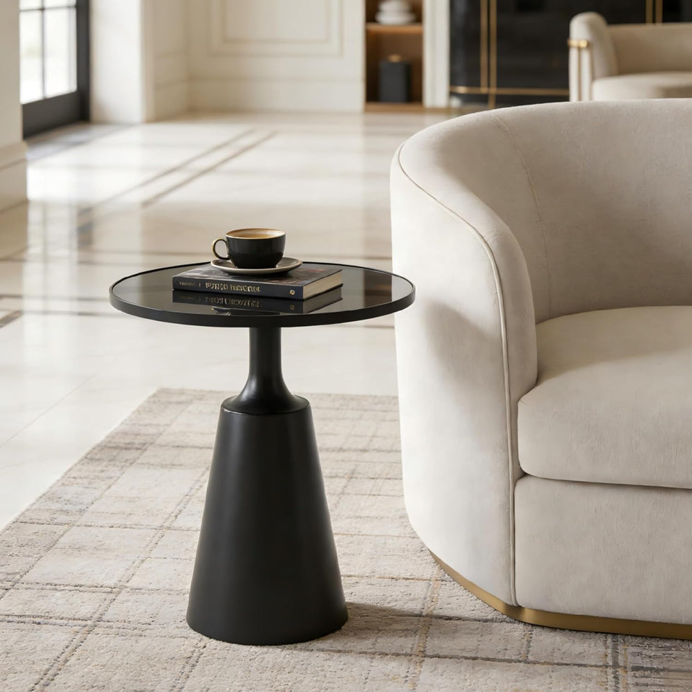 Christopher Knight Home Geary 20" Modern Round Side Table, Living Room E...