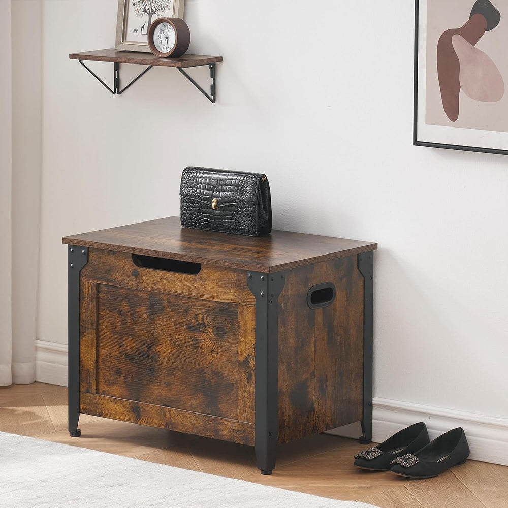 GAOMON 23.6" Storage Chest, Storage Bench with Safety Hinge | Farmhouse ...