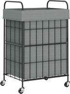 Laundry Hamper with Wheels, 90L Laundry Basket with Handle, Laundry Sorter with Removable Liner Bag