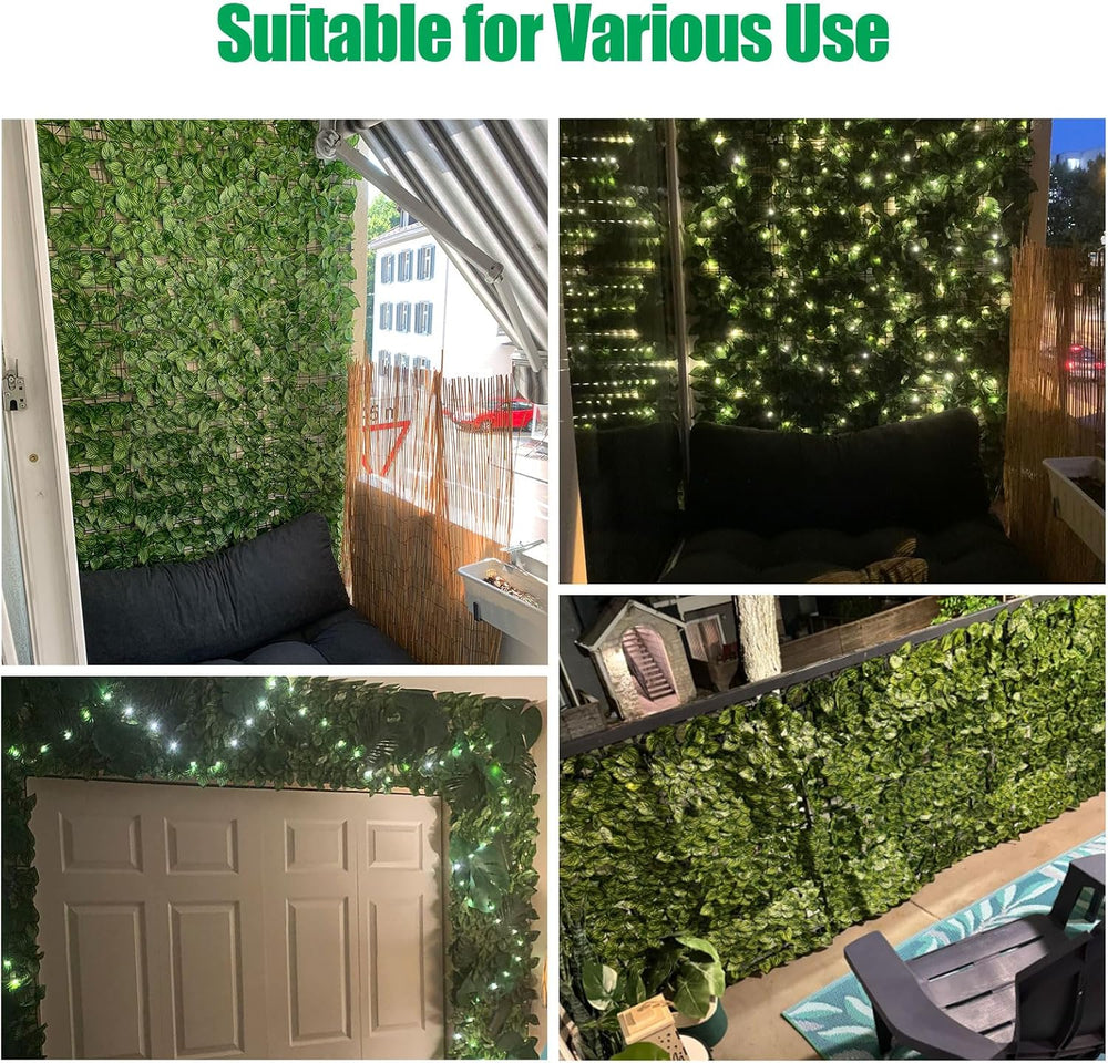 Artificial Ivy Privacy Fence Screen(No Assembly Required), 240"x40"...