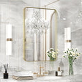 Fun Memories Gold Bathroom Mirror 20x30 Inch Bathroom Vanity, Metal Black Frame Large Mirror, Modern Wall Mirror for Bathroom, Tempered Glass, Farmhouse, Horizontally or Vertically