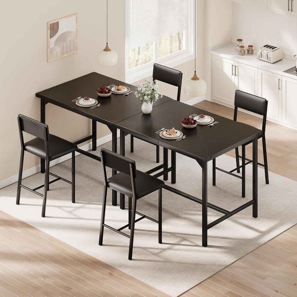 GarveeHome Dining Table Set for 2 with Corner Protector, Kitchen Table Set w/...