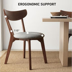 NAFORT Dining Chairs Set of 4 with Curved High Back, Mid-Century Modern Fabric Upholstered Kitchen & Dining Room Chairs, 4 Kitchen Chairs for Living Room, Restaurant