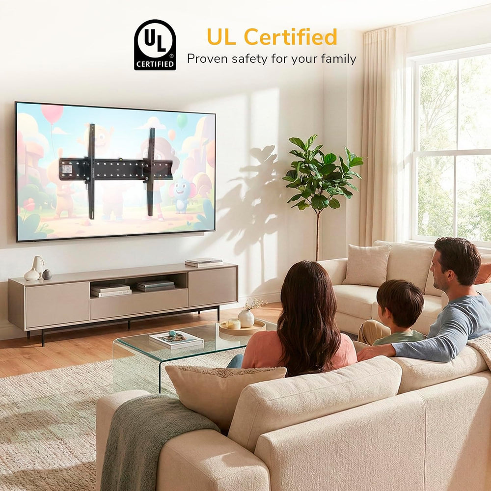 Mount-It! UL Certified Tilting TV Wall Mount for Most 43-90 Inch Flat Screen ...